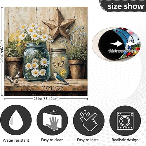 Miniatura 6 de Imán para cubierta de lavavajillas con diseño de florero y flores, para decoración de cocina, hoja de calcomanías magnéticas para puerta de