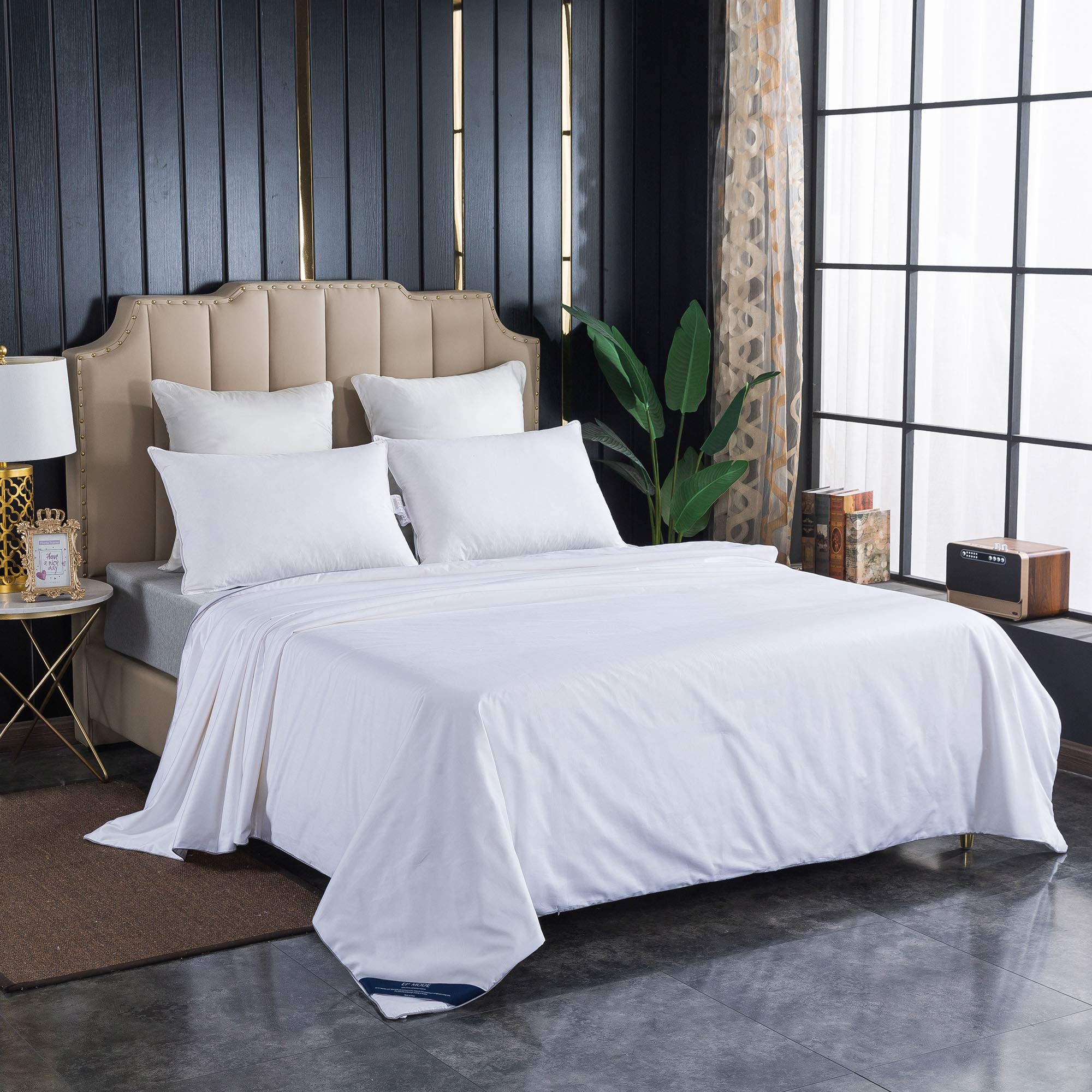 EP Mode 100% Mulberry Silk Duvet/ Comforter with Exquisite Satin Piping (Spring/ Summer, Cal. King 108"x 96")