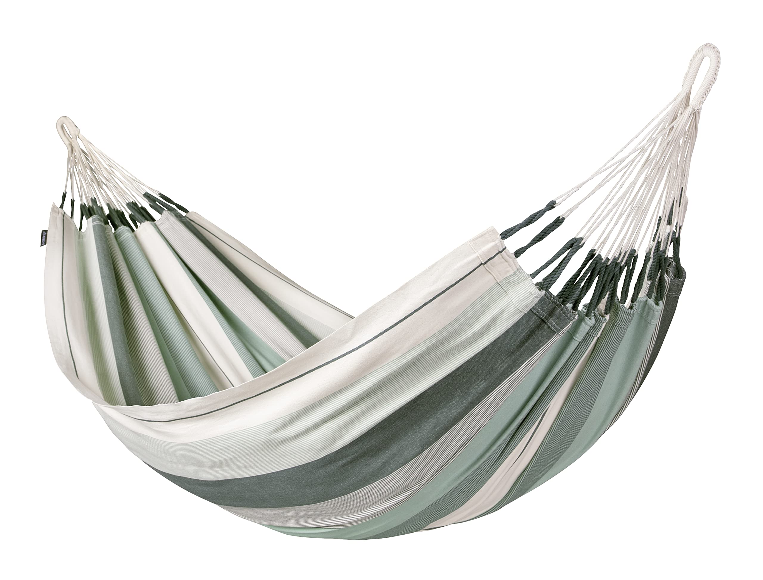 LA SIESTA® Modesta - Amaca singola in cotone biologico e supporto in legno, supporto per amaca per esterni interni, amaca con supporto, tela di amaca su piede, amaca per giardino, balcone, piscina,