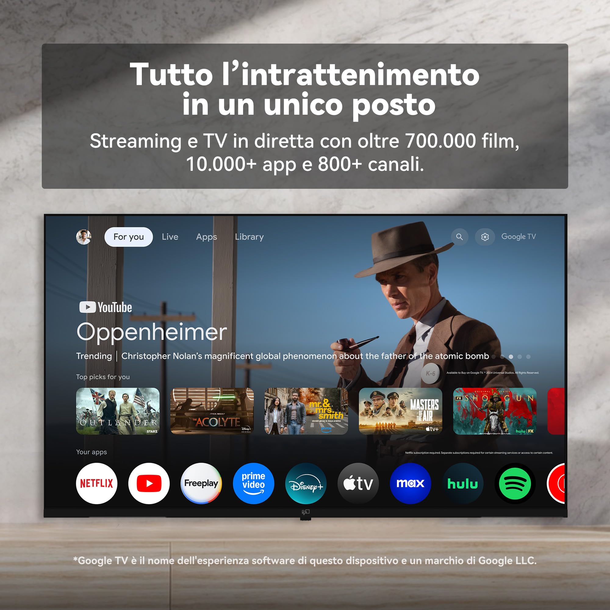 Gecheer 32 Inch Smart HD TV con Streaming e Voce - Dettaglio