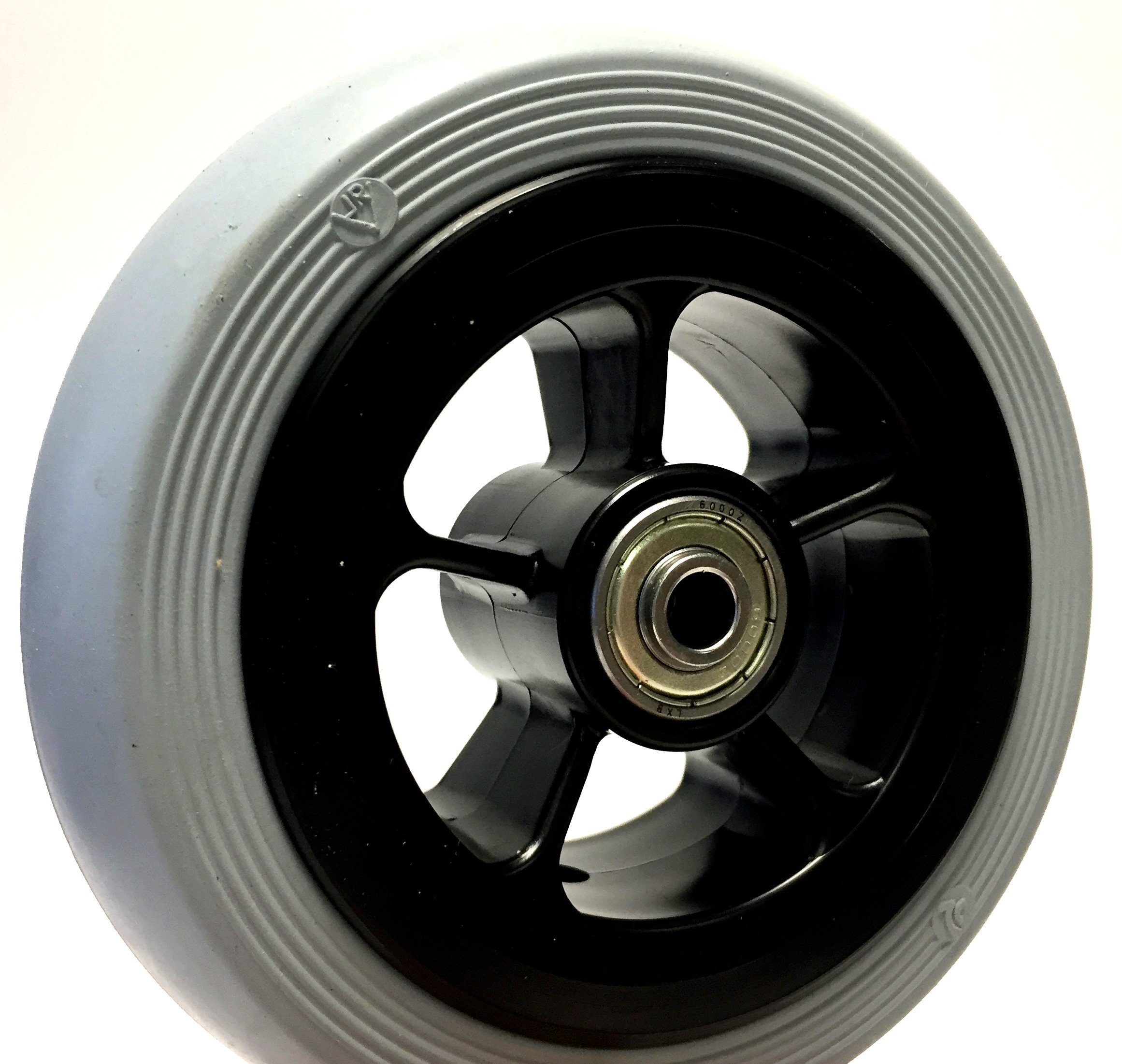 Krypton 2 stuks rolstoelbanden lekvrij 140 x 40, massief rubber, grijs, glad profiel, 100% lekbestendig, complete wielen met velg en rolstoel, kogellagers, boring 8 mm, naaflengte 45 mm Krypton 2 stuks rolstoelbanden lekvrij 140 x 40, massief rubber, grijs, glad profiel, 100% lekbestendig, complete wielen met velg en rolstoel, kogellagers, boring 8 mm, naaflengte 45 mm