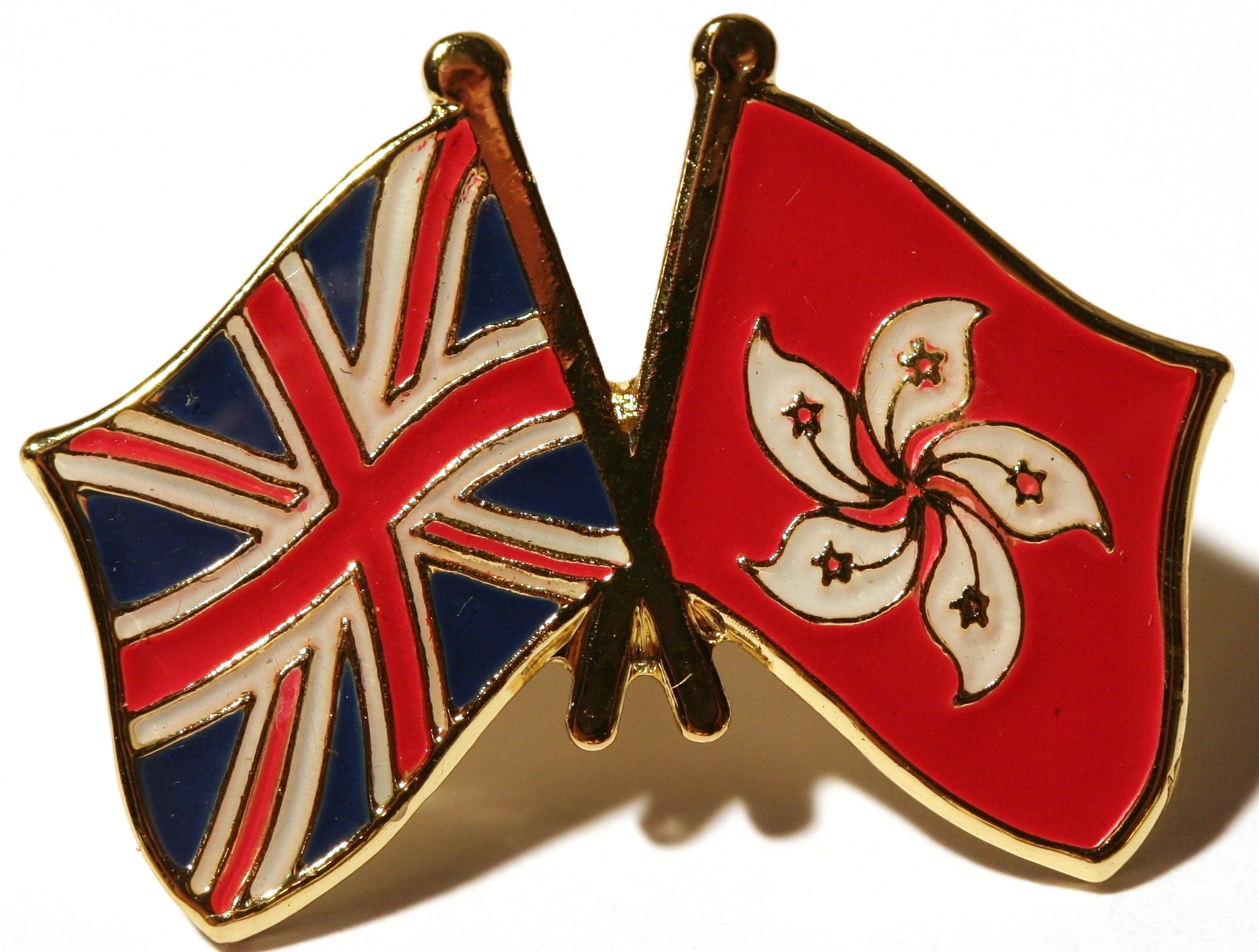 UK & Hong Kong Friendship Flag Pin Badge