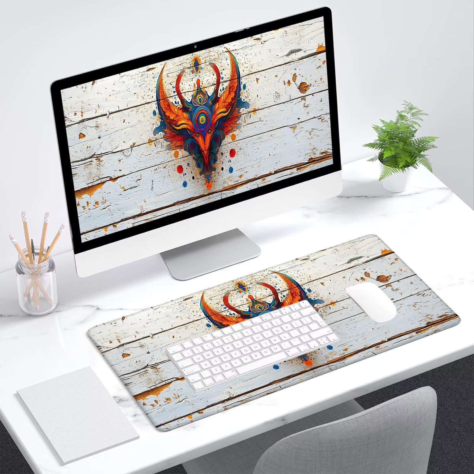 Duża podkładka pod mysz, gamingowa podkładka pod mysz, 1200 x 600 mm, retro podkładka pod mysz XXL, wodoodporna, anime z antypoślizgową podstawą, podkładka pod mysz z gładką powierzchnią, zwiększona