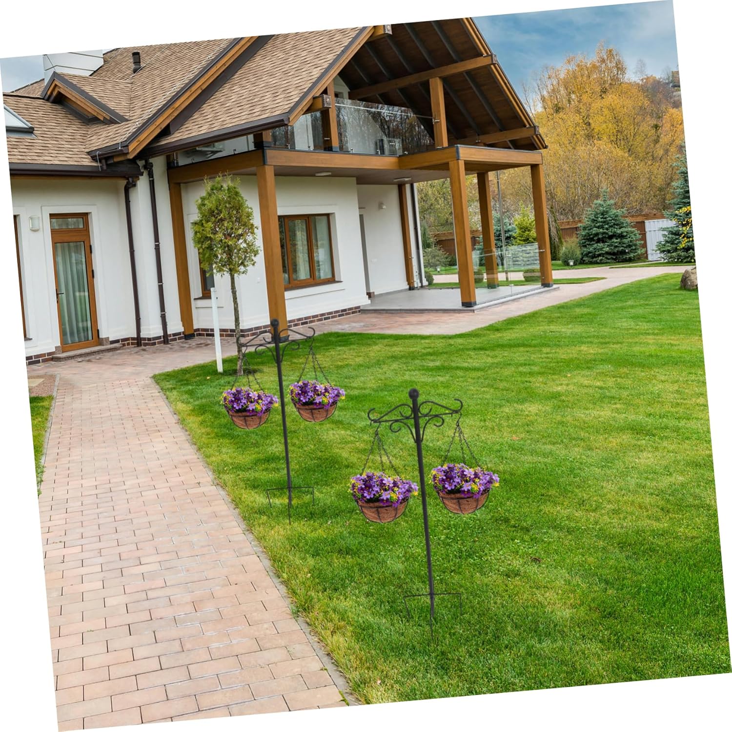 Outdoor Heavy Duty Shepherds Hooks for Bird Feeders Lanterns Plant Baskets and Wind Chimes Garden Prongs for Versatile Decor