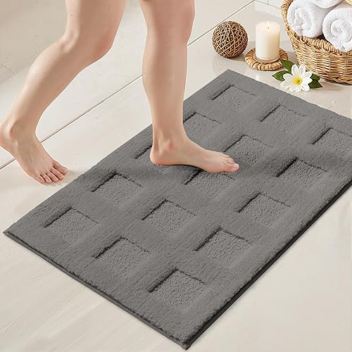 Miniatura 97 de GRANNY SAYS Alfombras de baño de microfibra antideslizantes, lavables, absorbentes de agua, tapetes de baño suaves para suelo de baño y ducha
