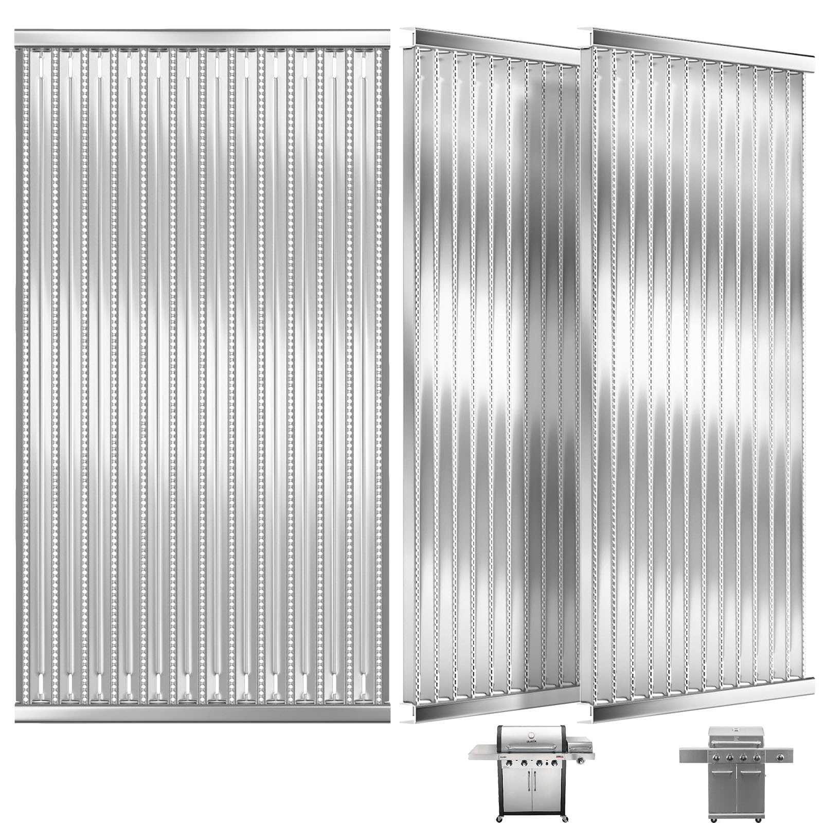 463257520 G533-2200-W1 Emitter Plates for Charbroil 4-Burner Tru-Infrared 463242716 463242715 463276016 466242716 463257520 466242715, 17" Emitter Grates for Charbroil Commerical Replacement Parts