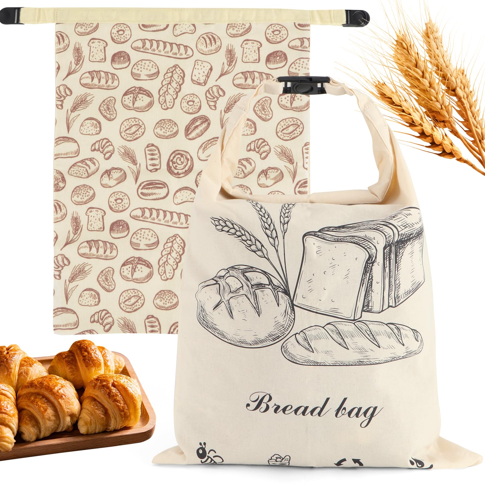 2 PACK Beeswax Sourdough Bread Bags