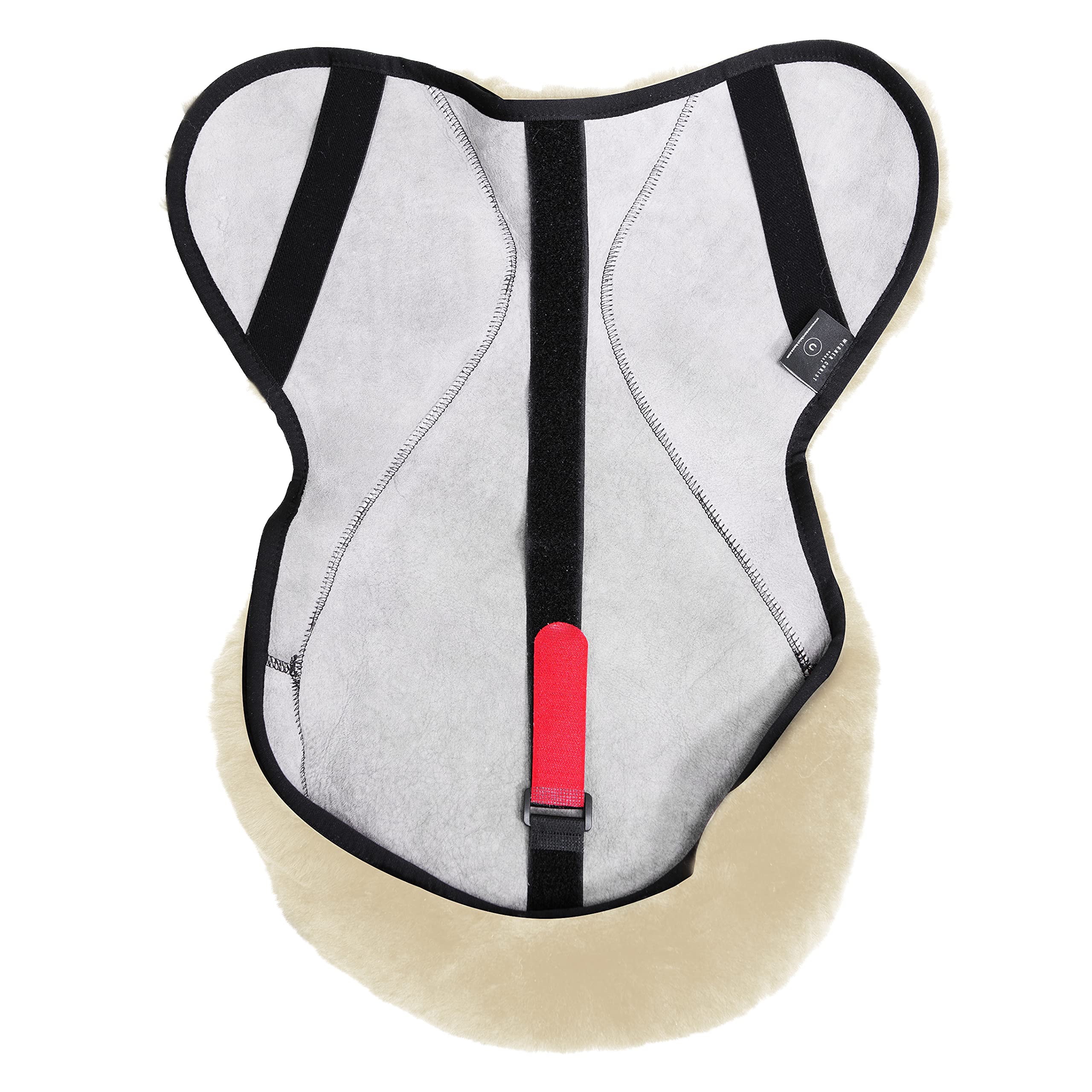 CHRIST Revestimiento de Borrego Natural para Silla Inglesa Cubierta, Zalea o Funda de Piel de Cordero para Montura Inglesa de Caballo. Tallas: Pura Sangre (15,5“-17,5“) y Poni (14,5“-15,5“)