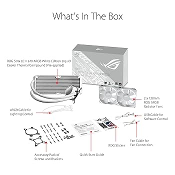その他 ROG STRIX LC 240 RGB WHITE EDITION ROG Strix LC III 240 ARGB White Edition | ROG Strix LC