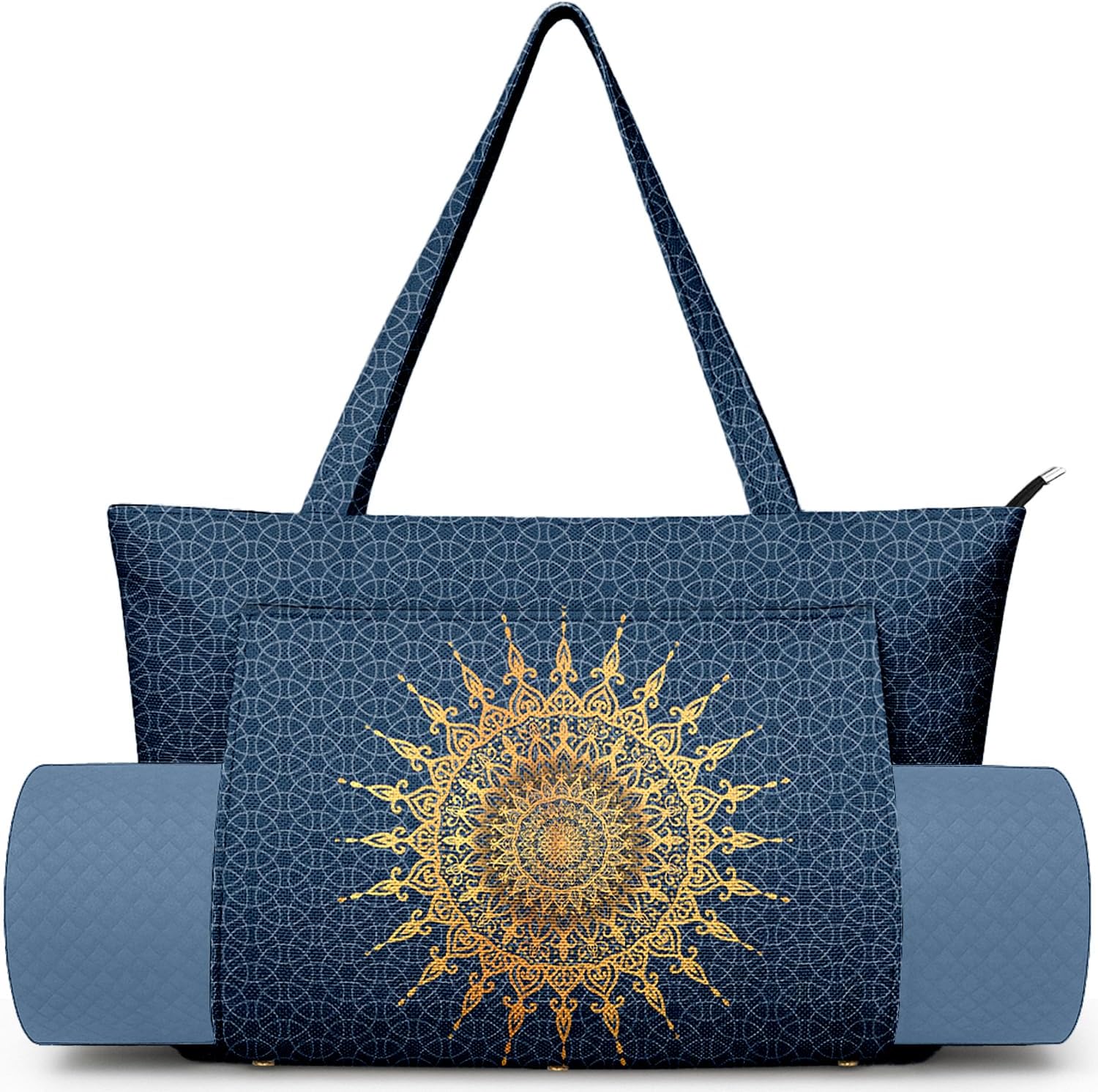 Women's Yoga Bag with Yoga Mat Carrier - Large Mat Pocket Fitness Tote for Pilates,...