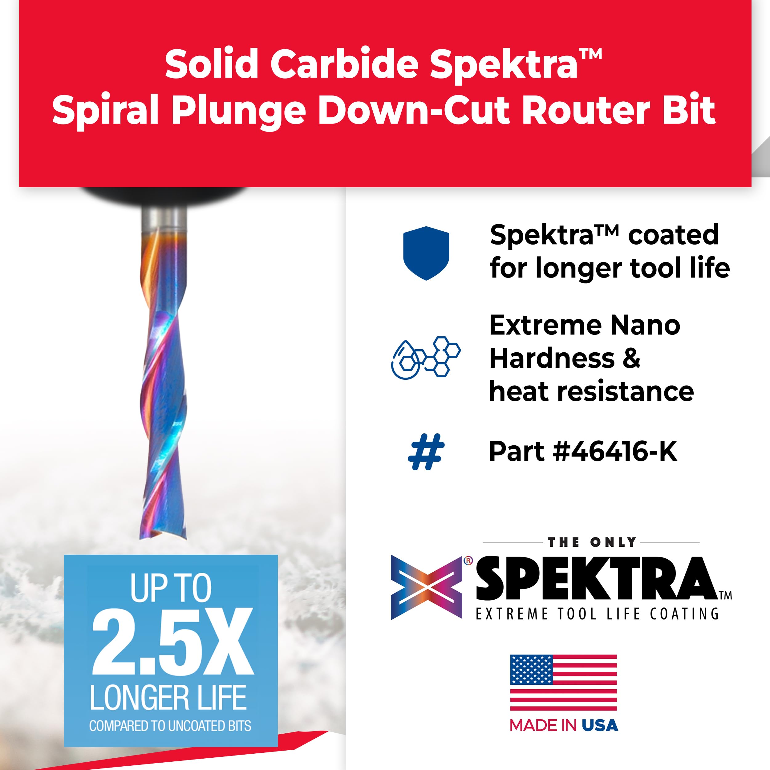 Amana Tool 45771-k Solid Carbide Spektra Life Extreme Tool Coated 30