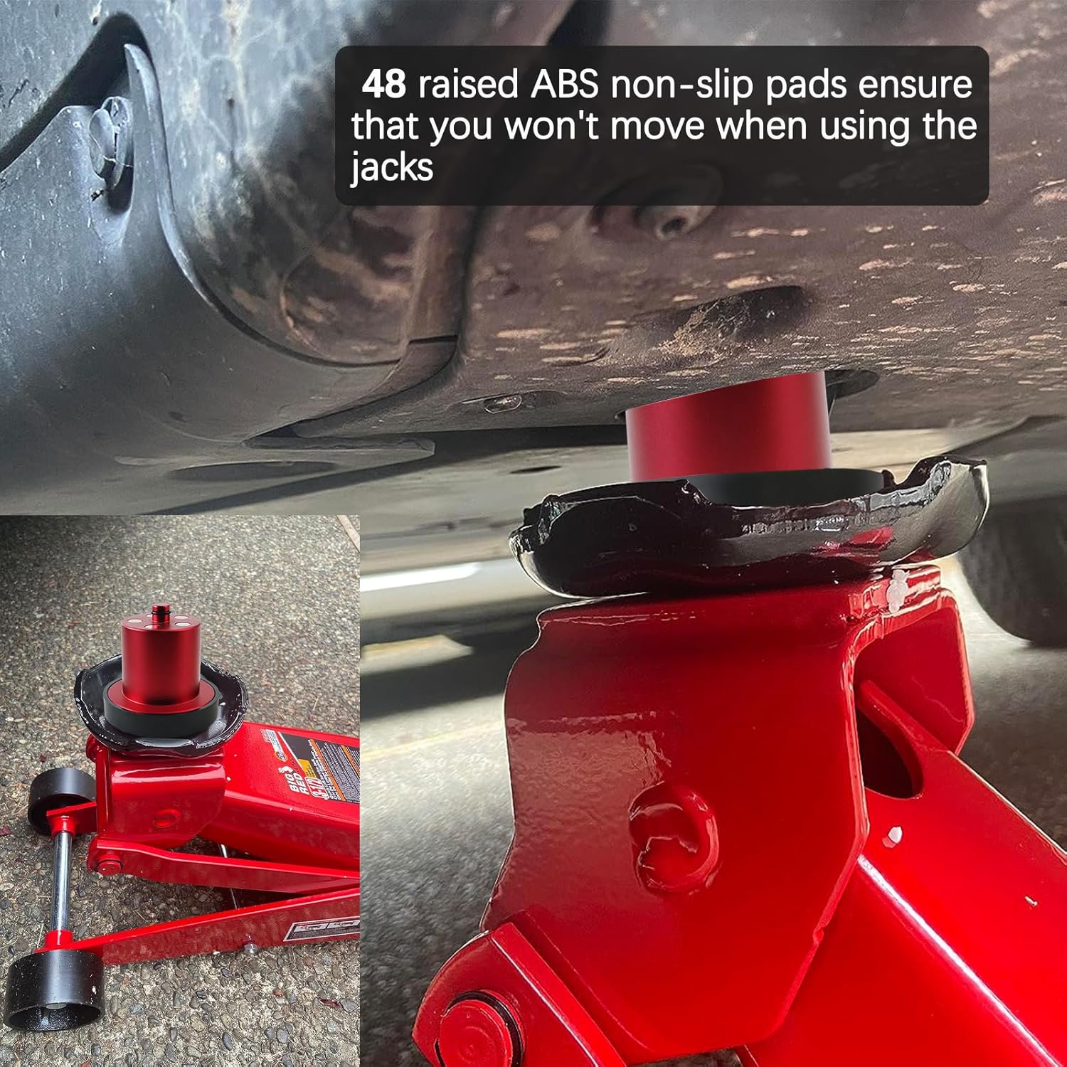 Jack Puck for Rivan R1s R1t Lifting Jack Pads Compatible with Rivian R1t R1s Accessories Floor Jack Lifting Magnetic Jack Puck for R1S/R1T 4 Packs with Zippered Case 4 Gen - Red
