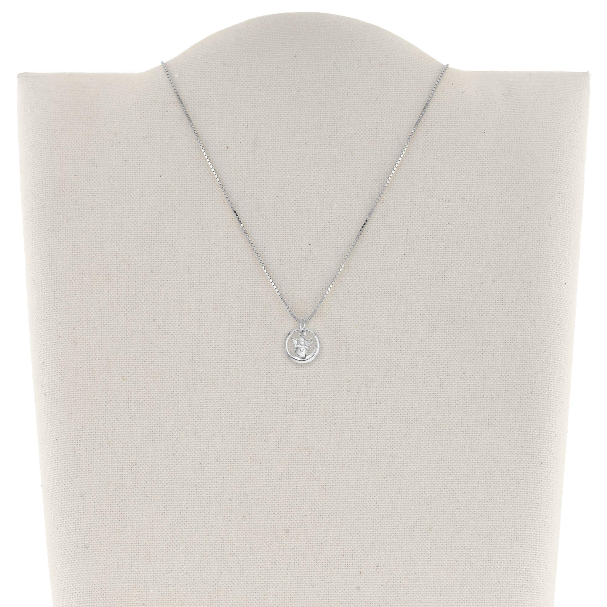 trendor Taufkette 925 Silber Taufring mit Engel 39446