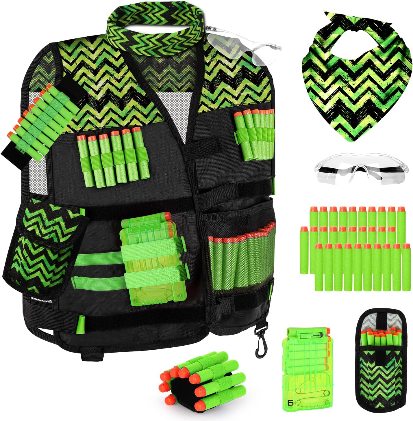 Lehoo Castle Kids Tactical Vest Kit for Nerf Guns NStrike Elite Series