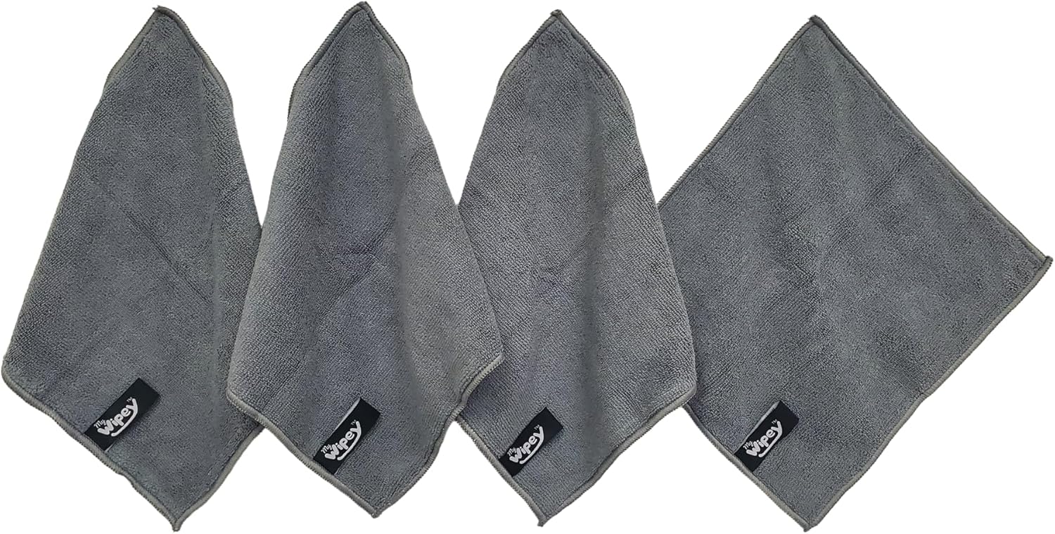 4 Pack Magnetic Microfiber Cleaning Cloth Dry Erasers for Whiteboards - Strong Magnet to Hang on White Boards, Washable & Reusable - for Classroom, Office, and Home Use - 10” X 10”