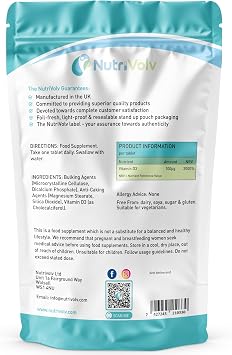 Vitamin D 4000IU | 6 Months Supply | 180 Easy-Swallow Vitamin D3 Tablets | Vegetarian | High Strength | Immune & Bone Support Supplement | General Health & Wellbeing | 100µg