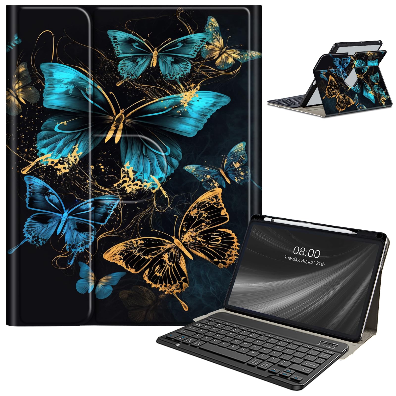 Keyboard Case for Samsung Galaxy Tab A9 Plus/A9+ 5G 11 Inch 2023, Galaxy Tab A9 Plus Case with Keyboard, with S Pen Holder Galaxy Tab A9+ 11" (SM-X210