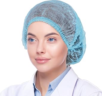TaShow 120 Pcs Disposable Bouffant Caps, 21 Inches Hair Nets for Women and Men, Polypropylene Non-Woven Hair Nets