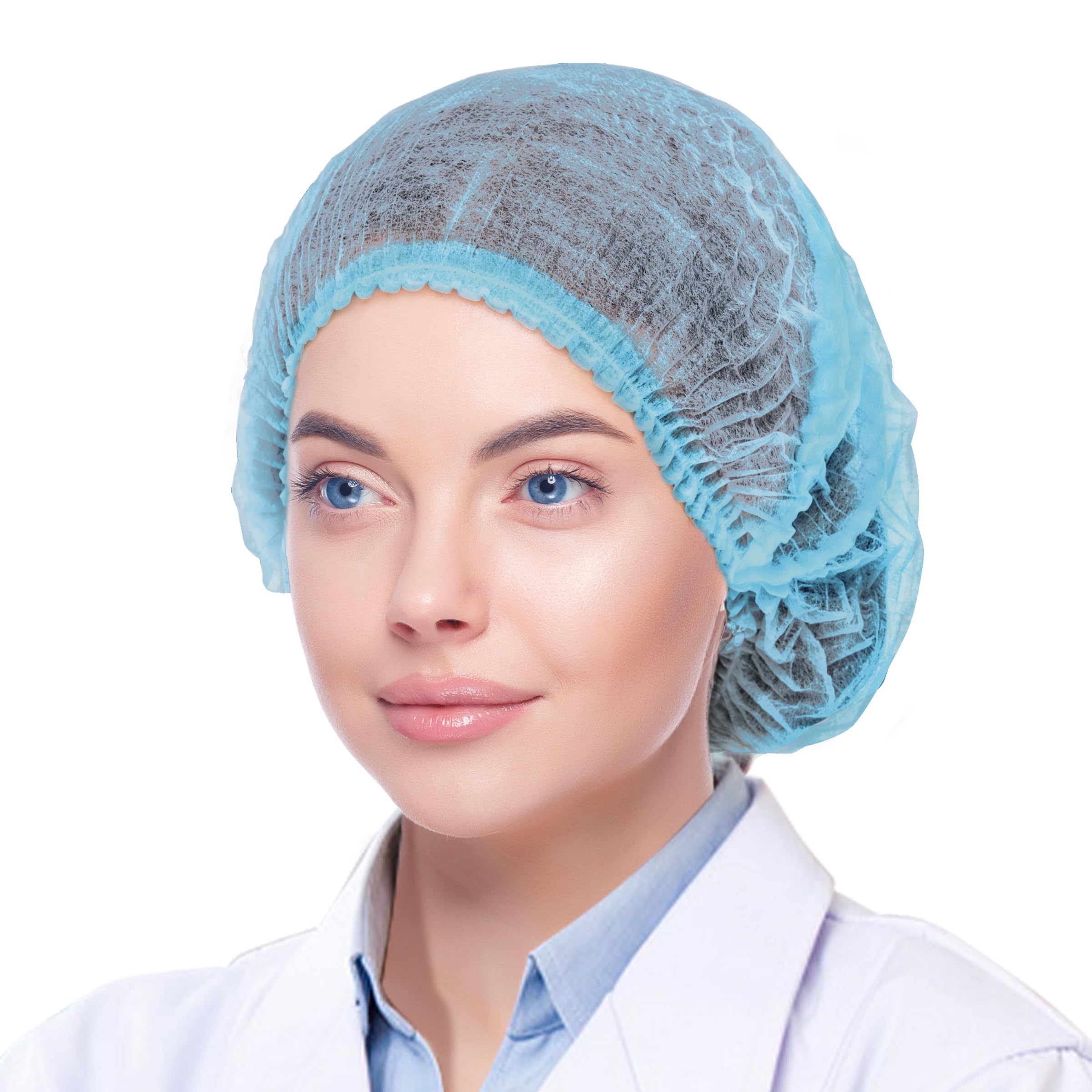 TaShow 120 Pcs Disposable Bouffant Caps, 21 Inches Hair Nets for Women and Men, Polypropylene Non-Woven Hair Nets