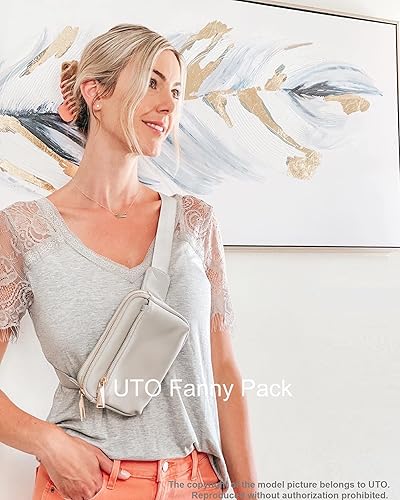 Miniatura 2 de UTO Riñonera cruzada para mujer, a la moda, cinturón, pecho, cintura, cadera, para ir de compras al aire libre, viajes, senderismo