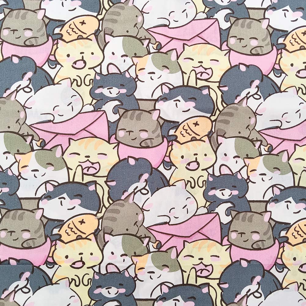 Tela de 8 piezas por lote de tela de retales 100% algodón, 50 cm x 50 cm, tela de algodón precortada para patchwork, costura acolchada, diseño de perro gato
