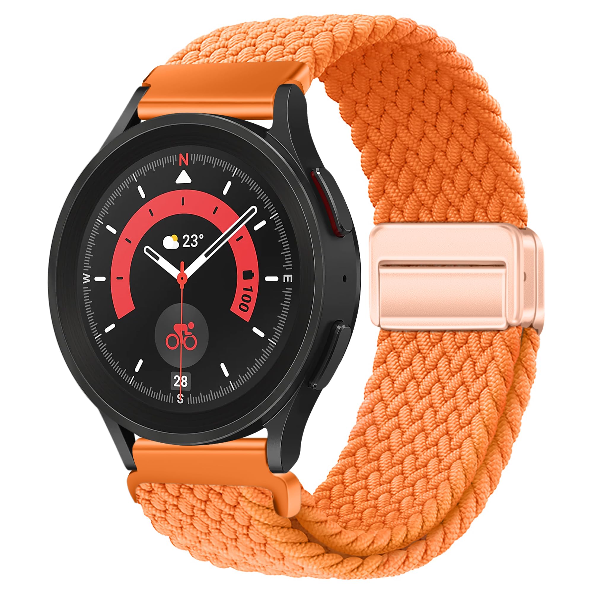 YYXIXI 20mm Watch Strap Compatible with Samsung Galaxy Watch 7/6/5/4 Strap 44mm 40mm/5 Pro 45mm Wriststrap/Active 2 Band Magnetic Buckle Braided Belt(Watch Not Included)