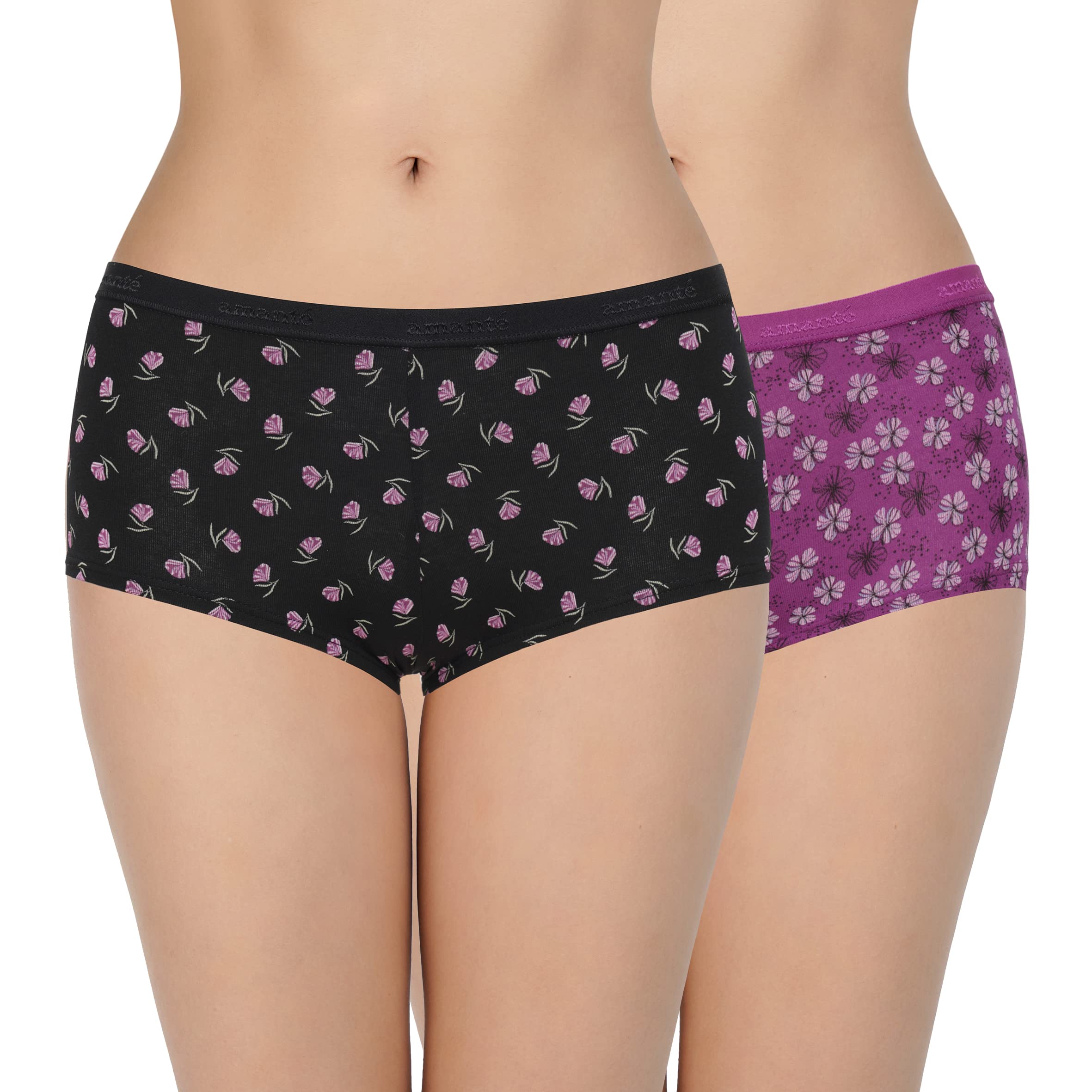 Solid Cotton Low Rise Boyshorts Panty Pack(Pack of 2)-image-46