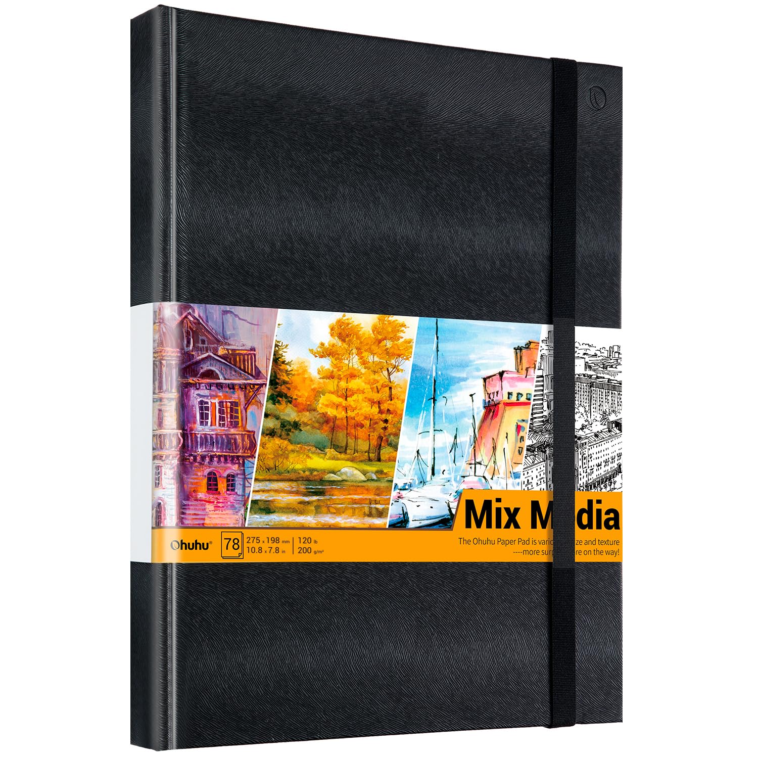 Mifuner Quaderno Da Disegno Copertina Rigida 11,9x11,9 Cm | 84 Pagine, Carta 250g/m², Rosso - 3