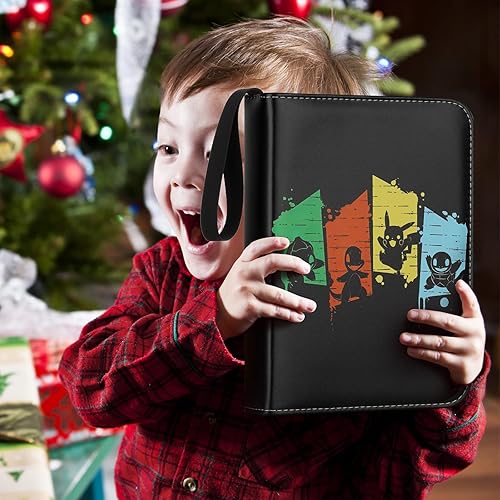 Miniatura 7 de OLROEW Carpeta de tarjetas para carpeta de 4 bolsillos compatible con tarjetas 4 bolsillos y fundas de páginas con capacidad para 400 tarjetas