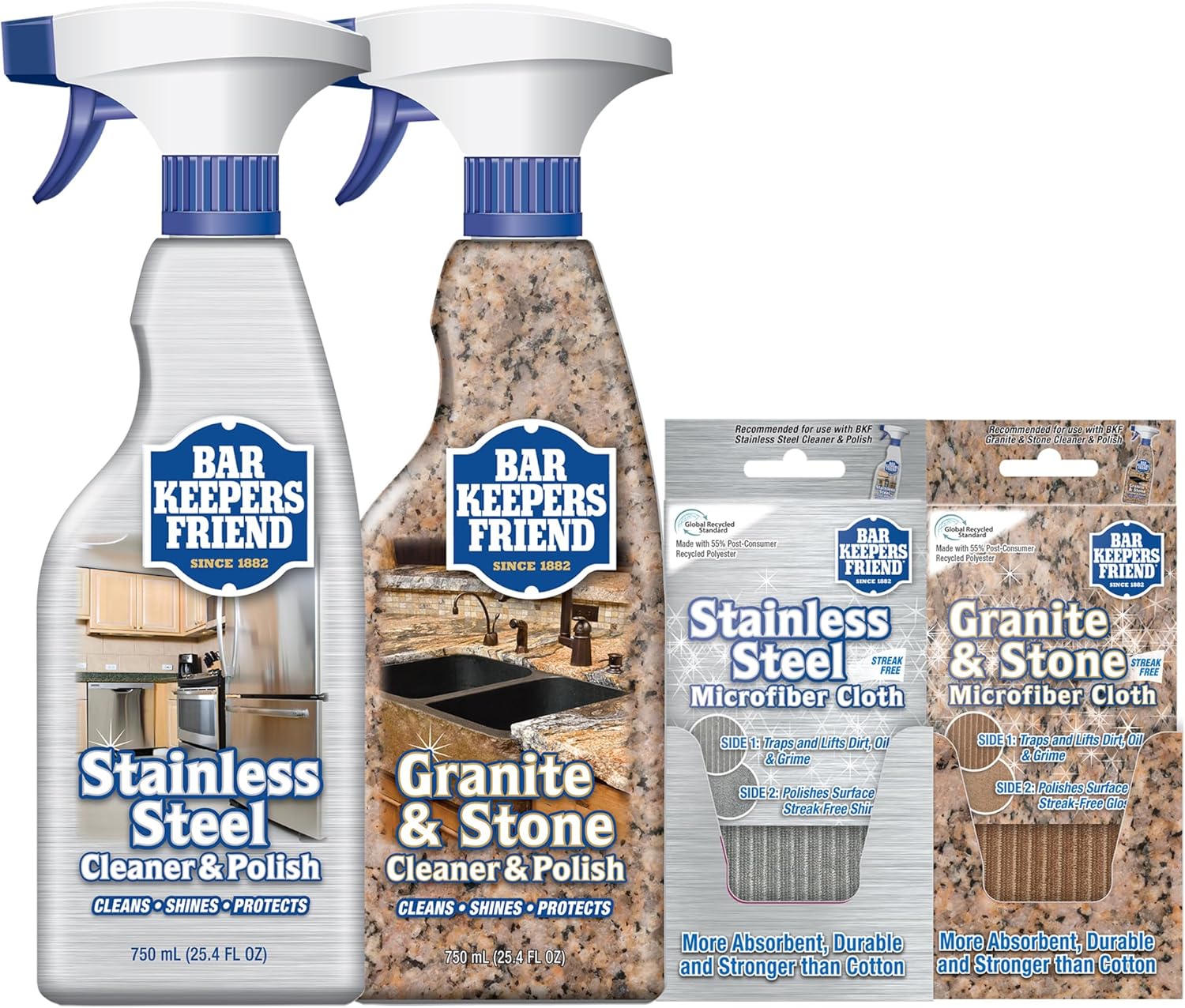 Bar Keepers Friend Granite & Stone Cleaner Kit