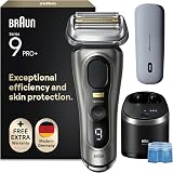 Braun Series 9 PRO+ 9575cc, Rasoir Électrique Pour Homme, 5 Éléments De Rasage, Tondeuse De Précision Intégrée, Station SmartCare, Étui PowerCase, 60 Min D'autonomie, Fabriqué En Allemagne, Graphite - 1