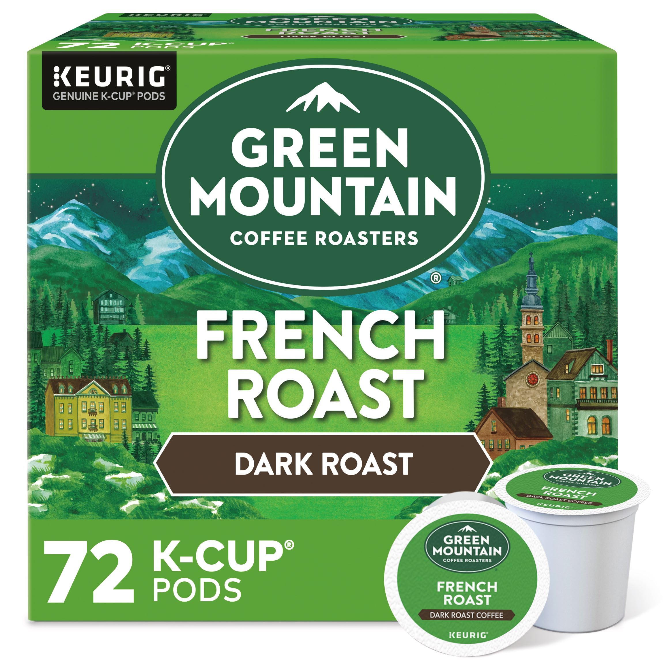 Green Mountain Coffee RoastersFrench Roast Keurig K-Cup Pods, Dark Roast Coffee, 72 Count