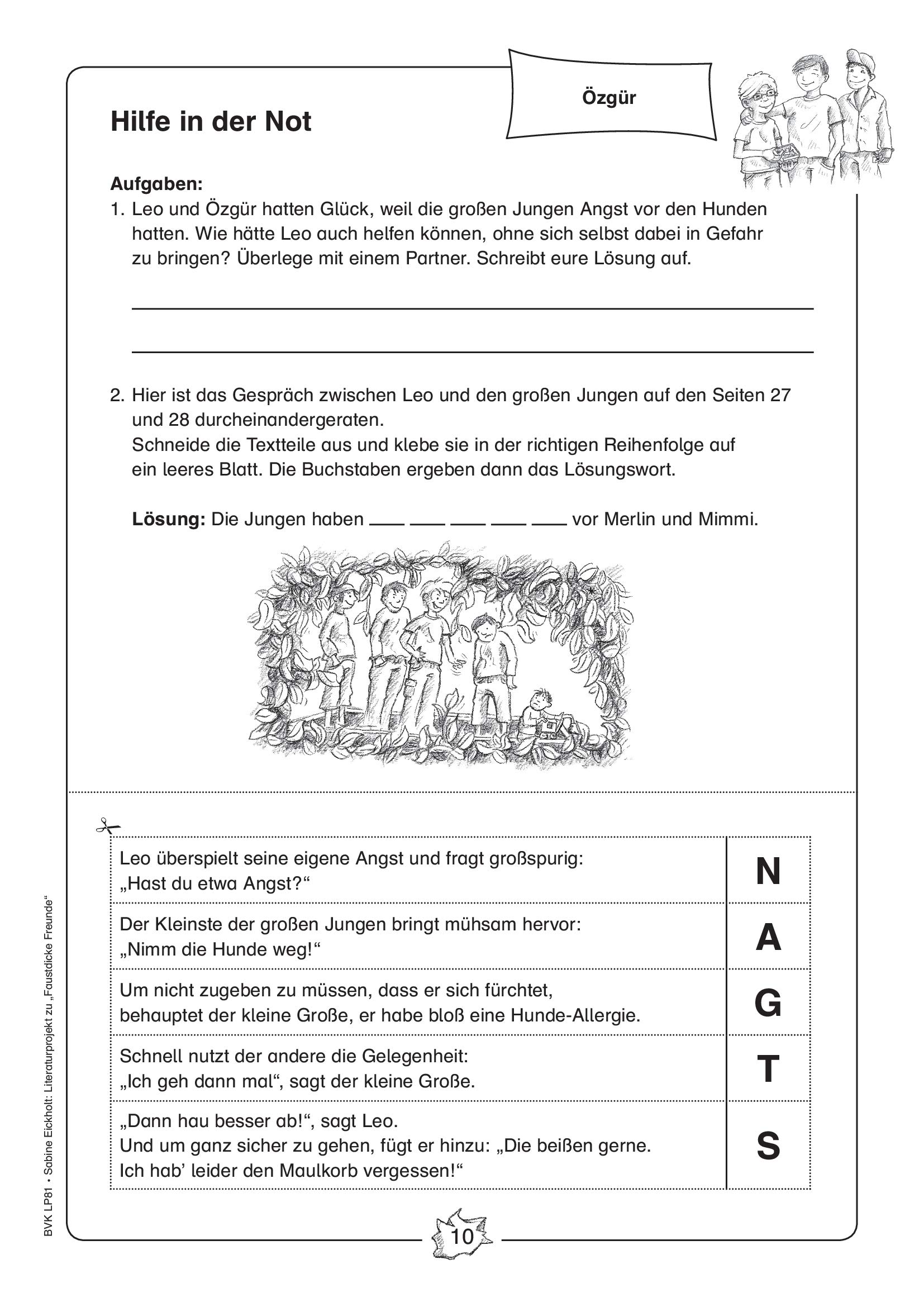 Literaturprojekt zu "Faustdicke Freunde": 2.-3. Klasse (Literaturprojekte)