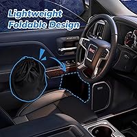 Vista 5 de Parasol para parabrisas delantero compatible con GMC (2019-2024) Sierra 1500 2500 3500 SLT, AT4, Denali Pickup Accesorios - 210T Protector solar