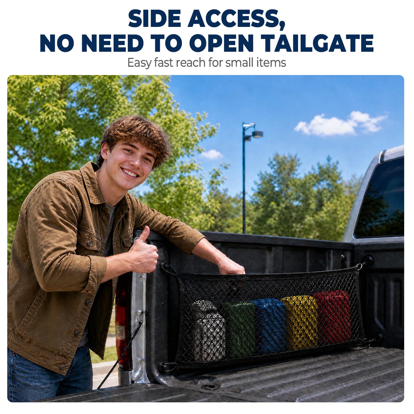 Boczna siatka ładunkowa do Honda Ridgeline 2017+, Chevy Colorado, GMC
