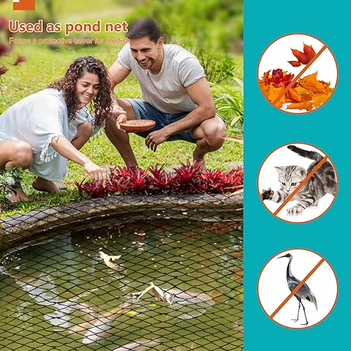 Miniatura 7 de Yarpfent Red de jardín para pájaros para árboles frutales, protección de plantas, resistente, color negro de 0.79 ozyd, 7.5 x 65 pies, red de malla