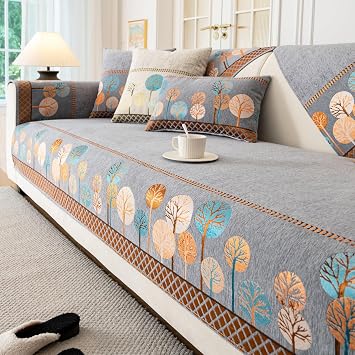 Chenille Boho Couch Cover for Sectional Sofa1PC,35.4"x82.7"