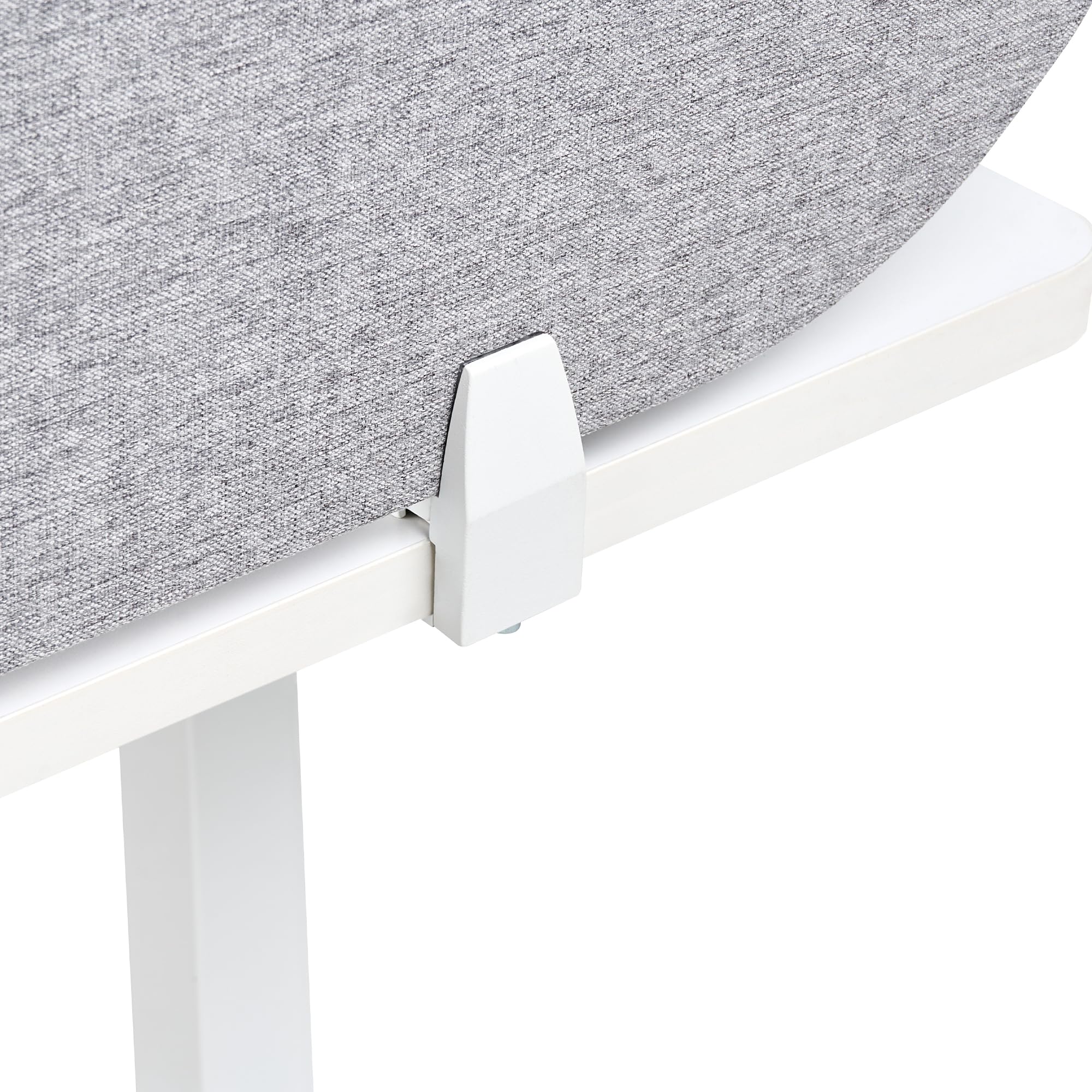Beliani Séparateur de Bureau en Pet Acoustique Recouvert de Tissu 120 x 40 cm Gris Clair Sparky