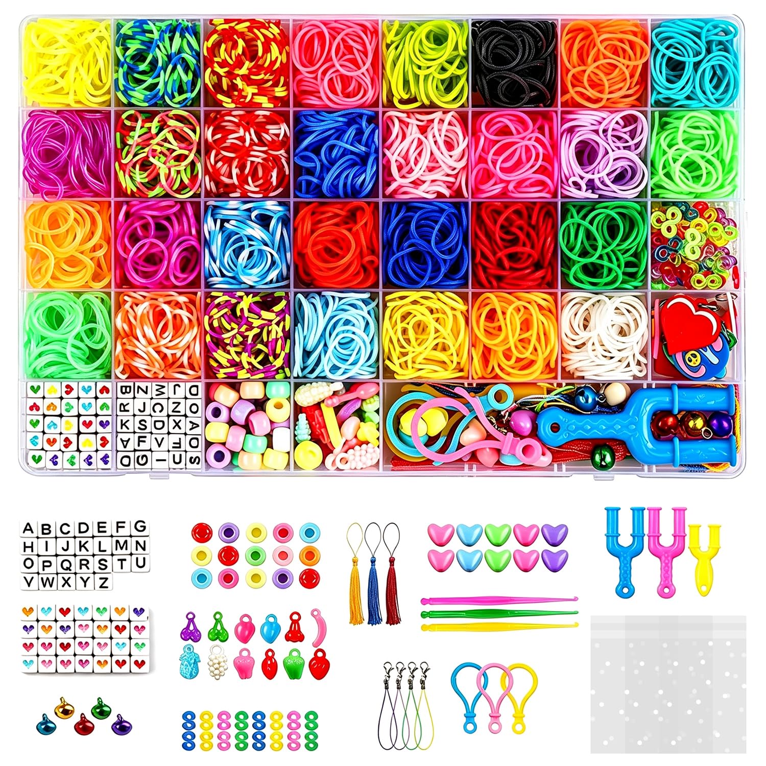 Lauokeer Loom Bands Kit 2800 Pieces,30 Colours