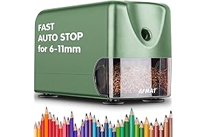 Electric Pencil Sharpener for Sharp Point and Save Pencils, Green