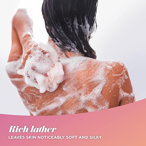 Miniatura 2 de Caress Gel de ducha para mujer con bomba, melocotón blanco y flor de azahar de seda diaria, gel de ducha hidratante para una piel notablemente