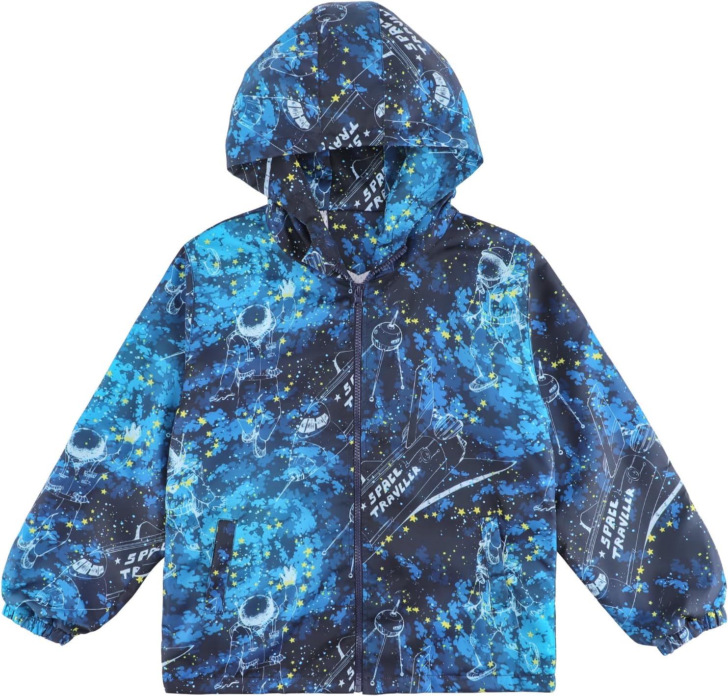 ESTAMICO Boys Windbreaker Jacket Fashion Hoodies Outwear Coat Waterproof Zipper Raincoat, 4T-12