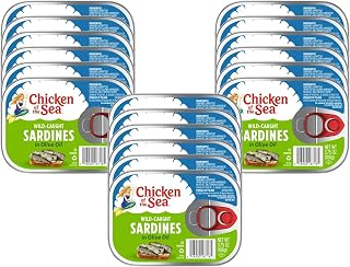 Chicken of the Sea Wild Caught Sardines in Olive Oil, 18-Pack 3.75oz Cans - Keto Paleo High Protein Omega-3 Powerhouse