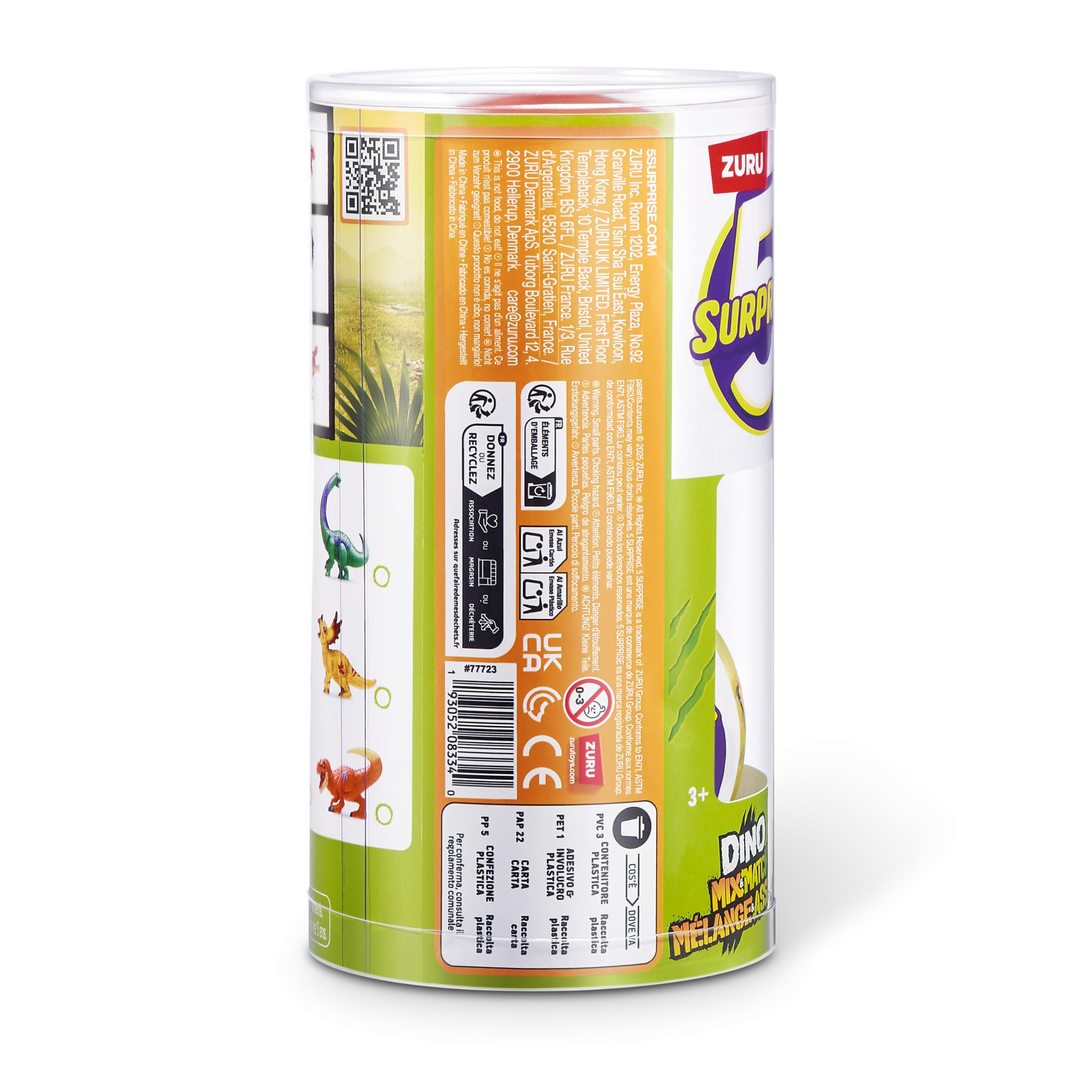 5 SURPRISE Seria DINO MIX AND MATCH, 1 kapsułka 2 szt