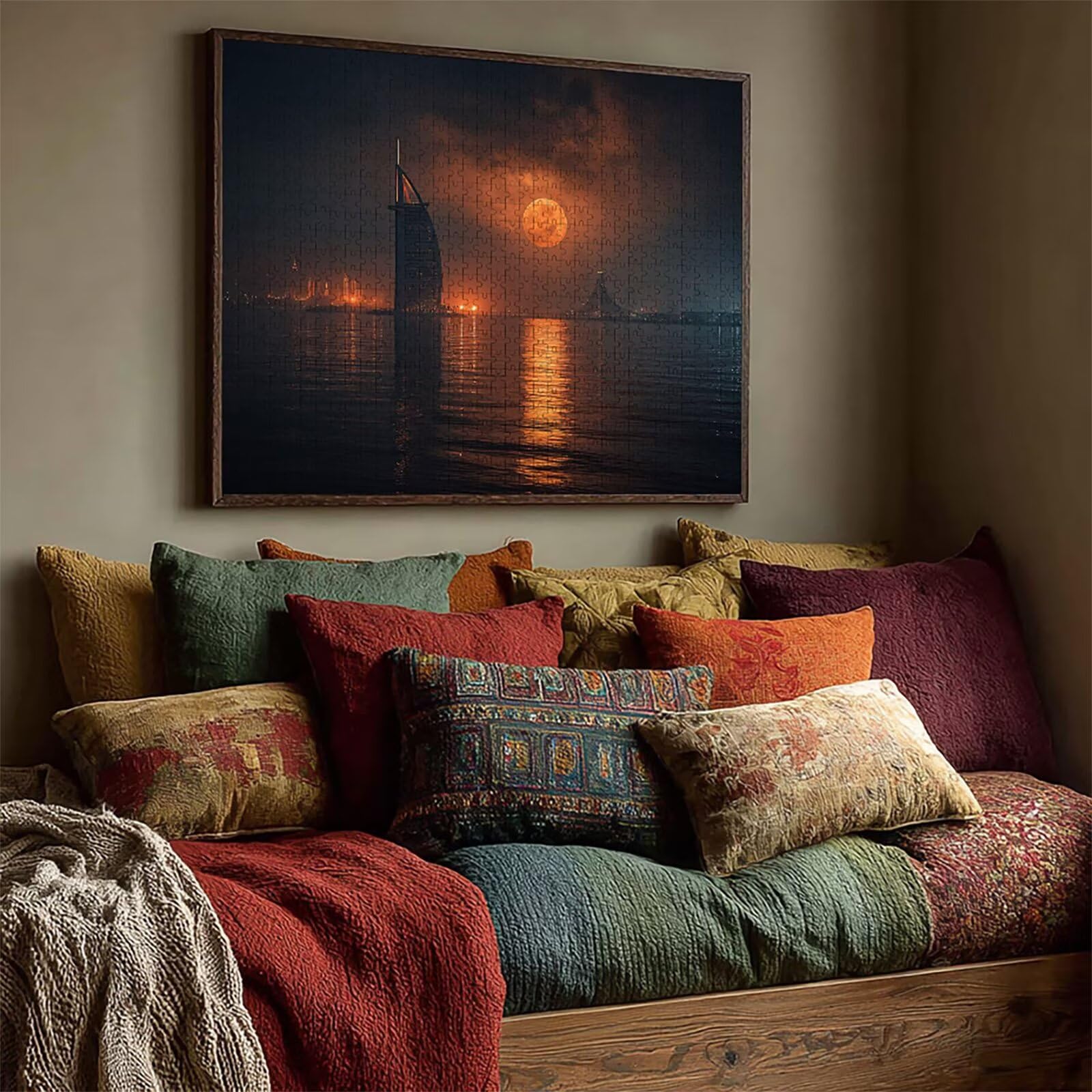 Puzzle Arte con Scatola Tramonto, Seao Puzzle Legno 5000 Pezzi Adulti 156x105cm, Attività di Intrattenimento ad Alta Difficoltà, DIY Classici Gioco, Jigsaw Per Tutta La Famiglia, Estate Regalo, 6-1774
