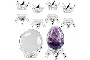 10 Pcs Metal Silver Crystal Ball Stands - The Perfect Egg Holders For Display