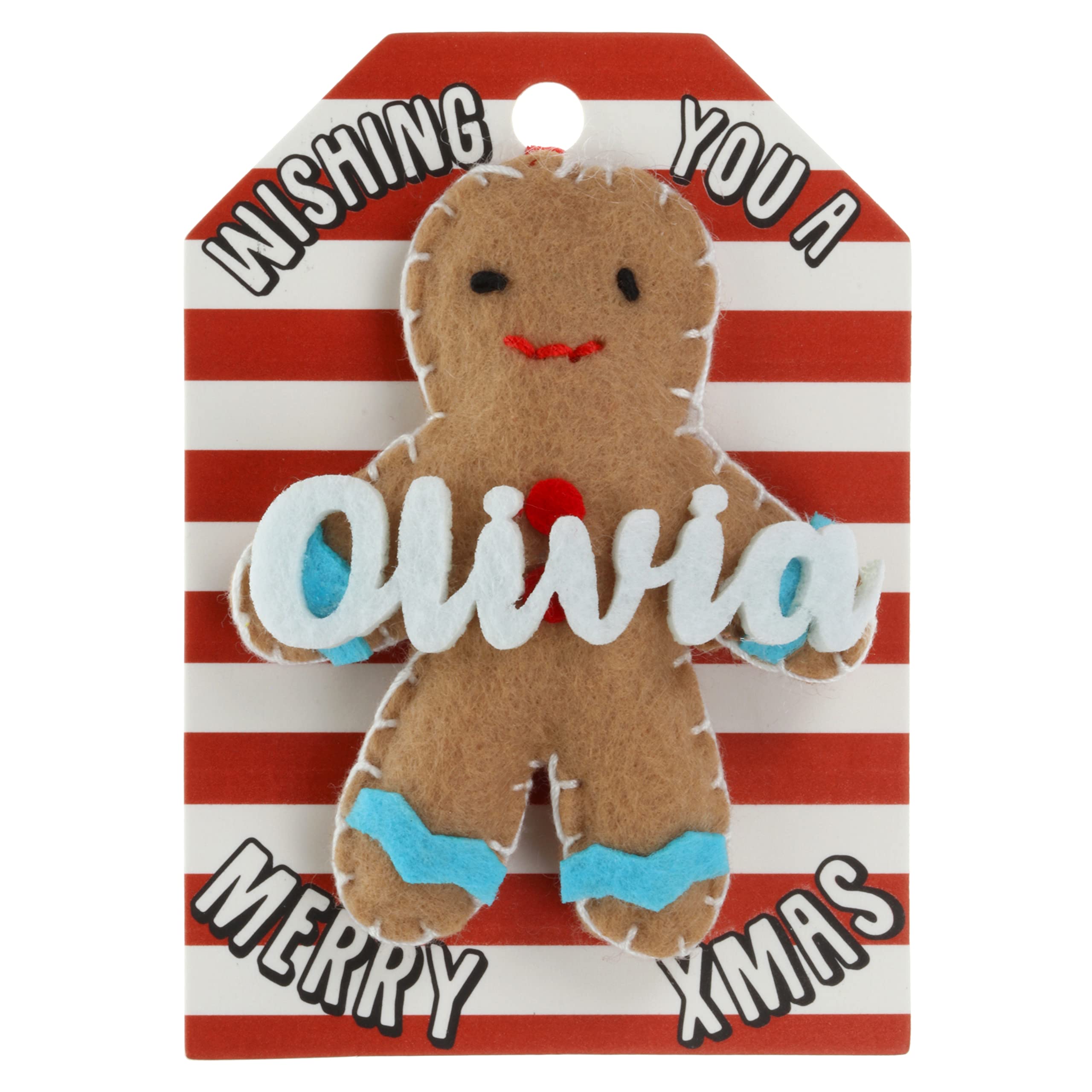 Olivia Name Gingerbread Man Christmas Tree Bauble Decoration Hanging Gift
