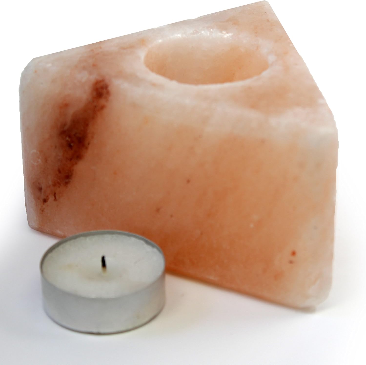 Genuine Himalayan Crystal Rock Salt Candle Holder Triangle Tools & Home Improvement