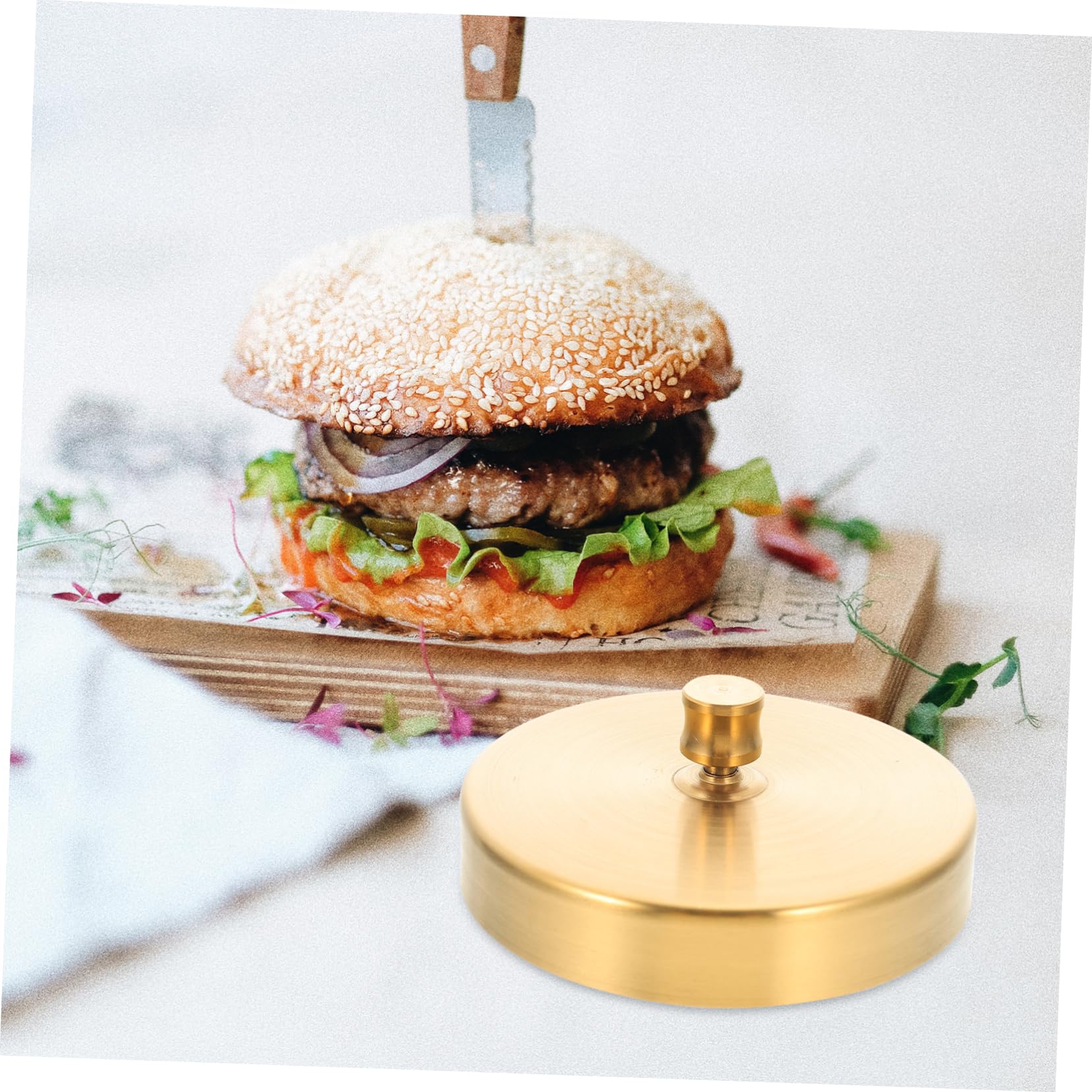 Kisangel 2stücke Edelstahl Burger Presse Runde Patty Form Ergonomisches Design Für Müheloses Formen Küchenzubehör Für Hamburger Antihaft-oberfläche Einfach Zu Reinigen Bedienen