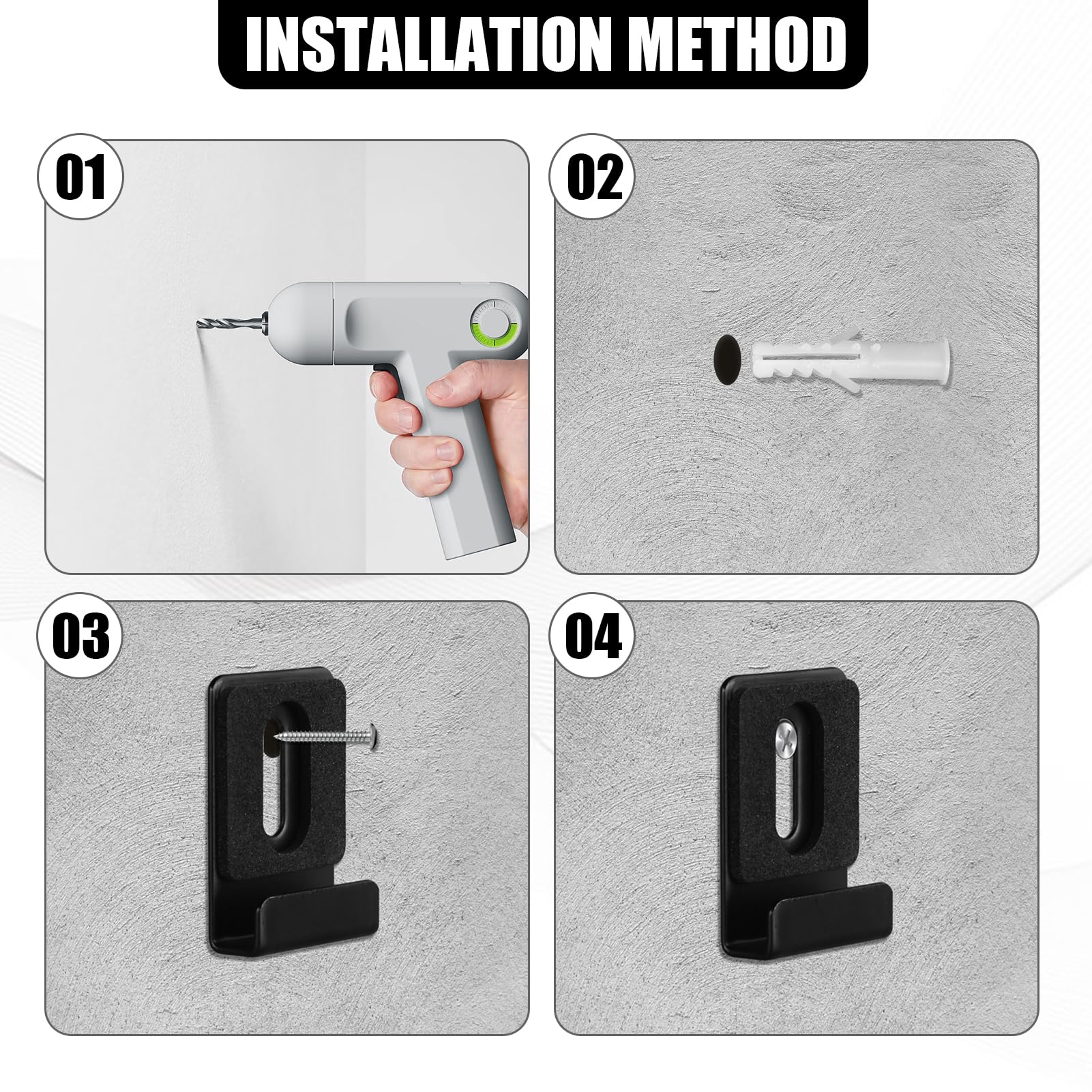 8pcs Mirror Holder Clips Kit - Stainless Steel Mirror Hanging Hardware Heavy Duty